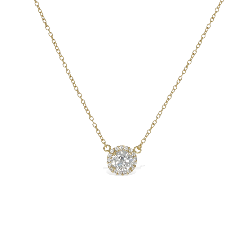 Halo Solitaire Necklace