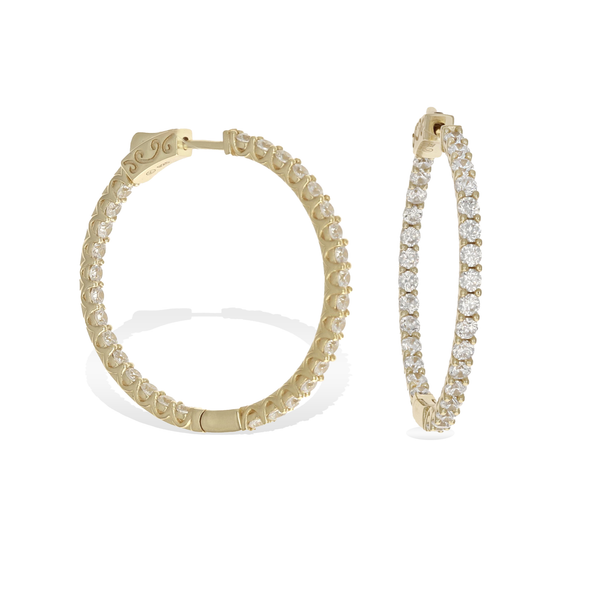 Medium Inside Outside Hoop Earrings