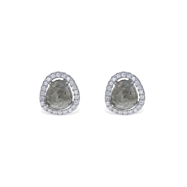 Free Form Labradorite Stud Earrings
