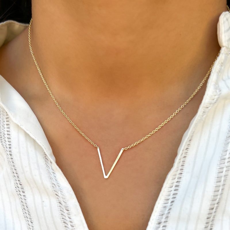 Letter V Necklace