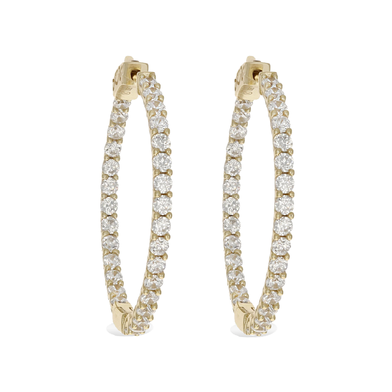 Medium Inside Outside Hoop Earrings
