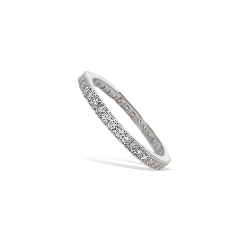Silver Pave Ring