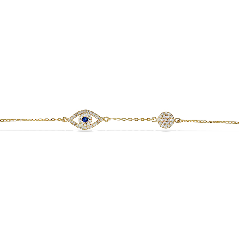 Evil Eye & Disc Bracelet