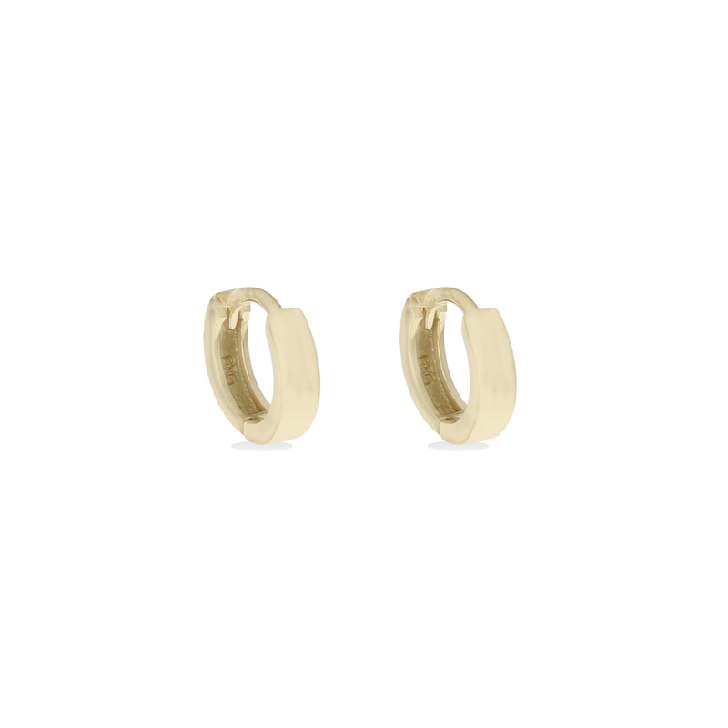 Tiny Plain Huggie Hoop Earrings
