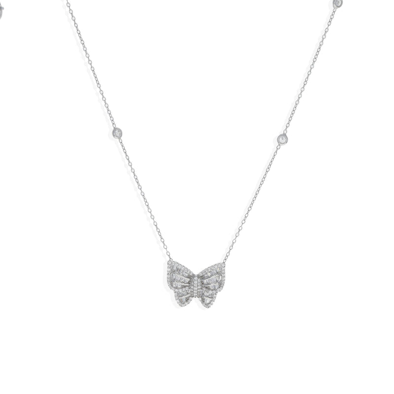 Baguette Butterfly Necklace