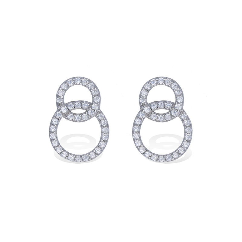 Double Interlocking Circle Studs