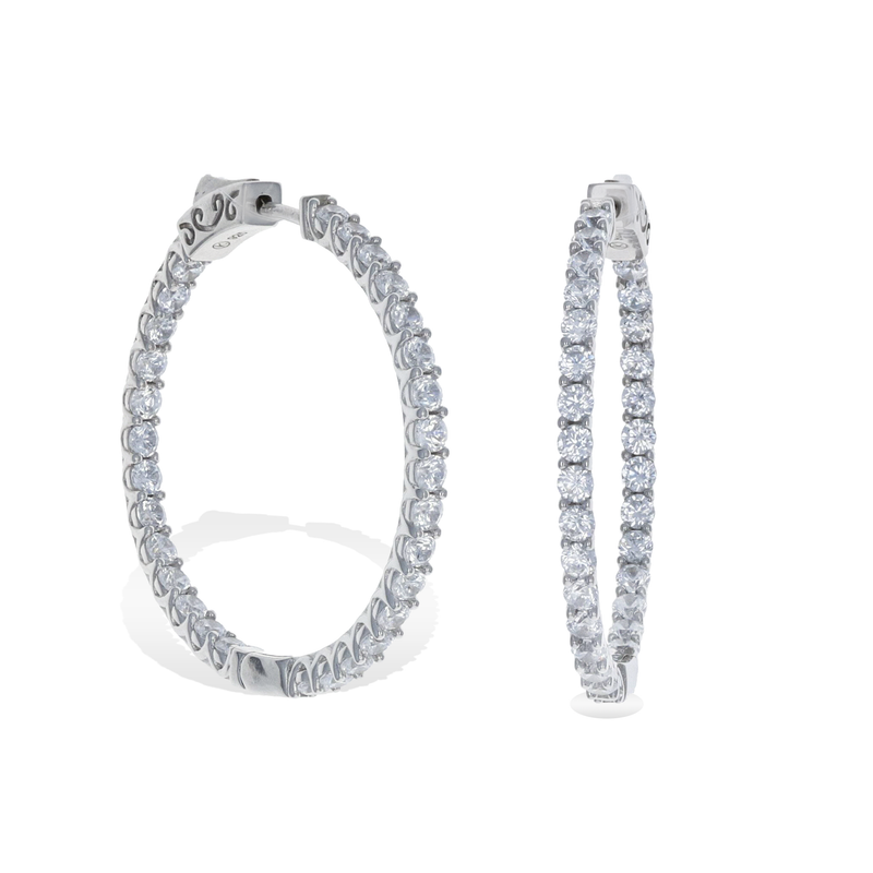 Medium Inside Outside Hoop Earrings