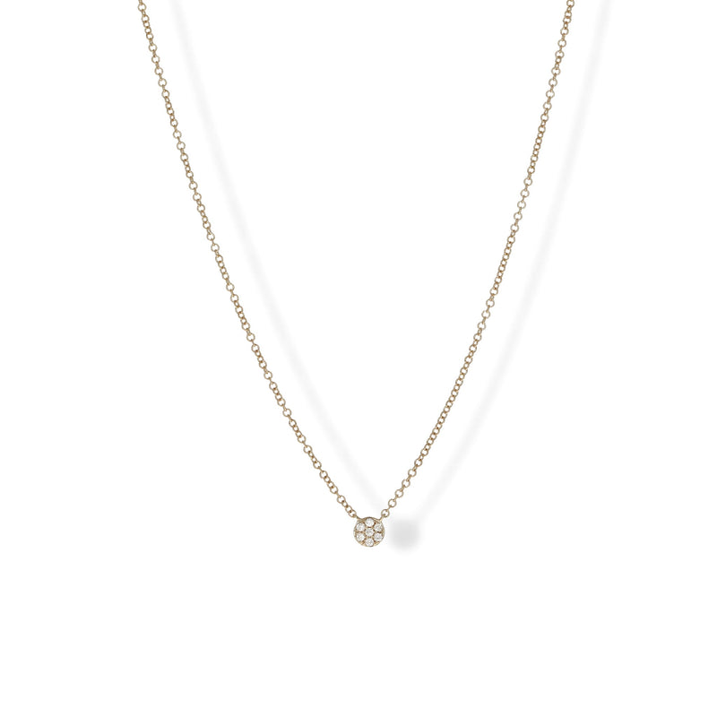 Diamond Tiny Disc Necklace