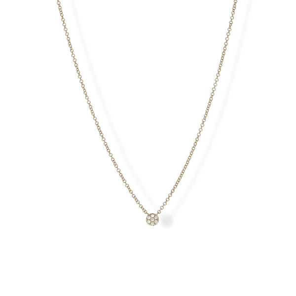 Diamond Tiny Disc Necklace