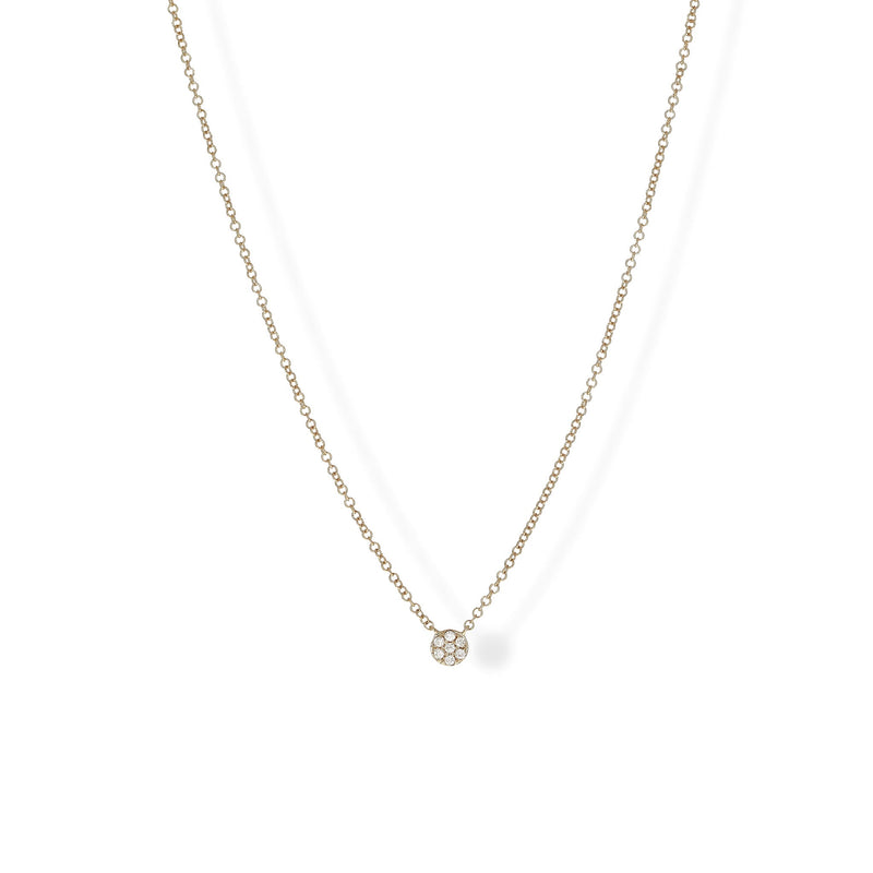 Diamond Tiny Disc Necklace