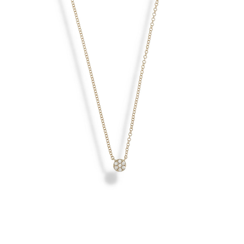Diamond Tiny Disc Necklace