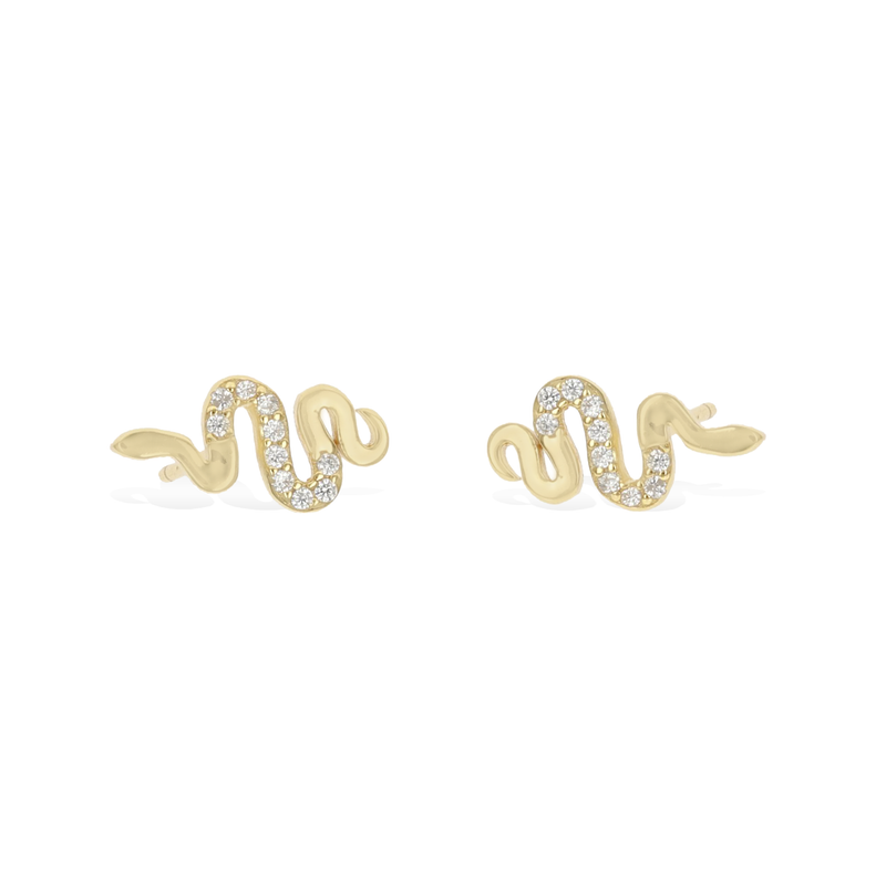 Slithering Snake Stud Earrings
