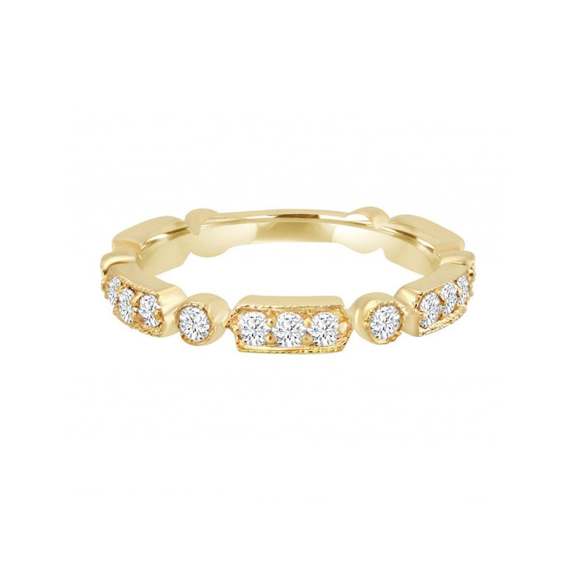 Diamond Art Deco Yellow Gold Ring