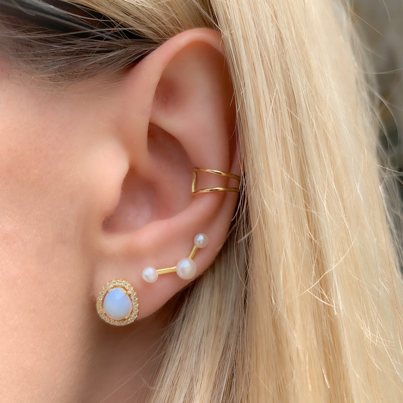 Free Form Opal Stud Earrings
